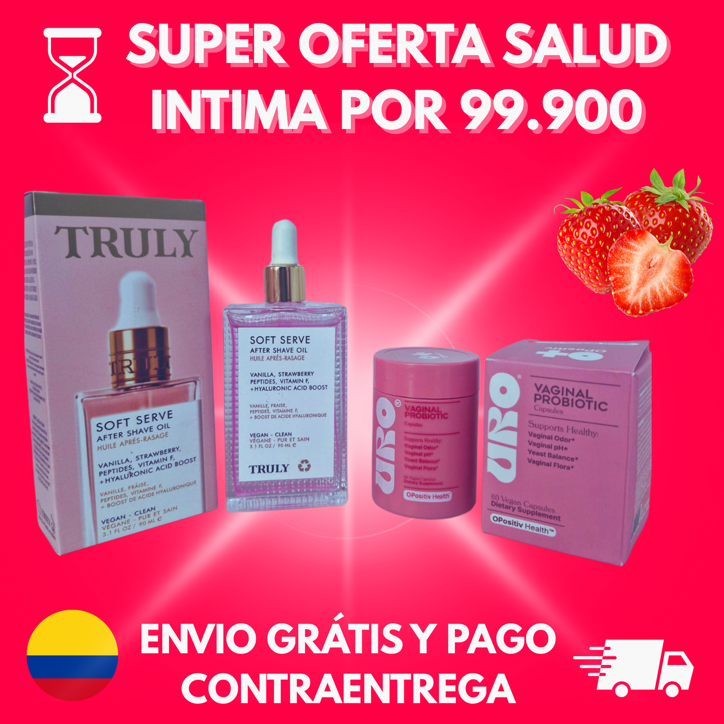 SUPER COMBO SALUD ÍNTIMA – Truly + URO (Cápsulas que restauran tu zona V