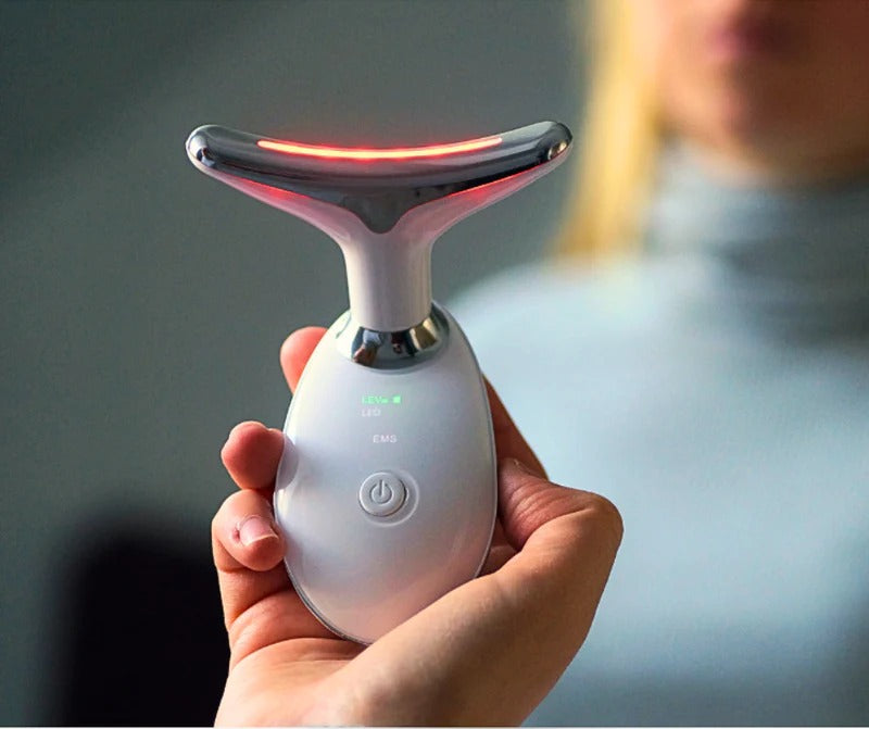 DermaGlow™– Masajeador Facial y Cuello Antiedad de Alta Tecnología