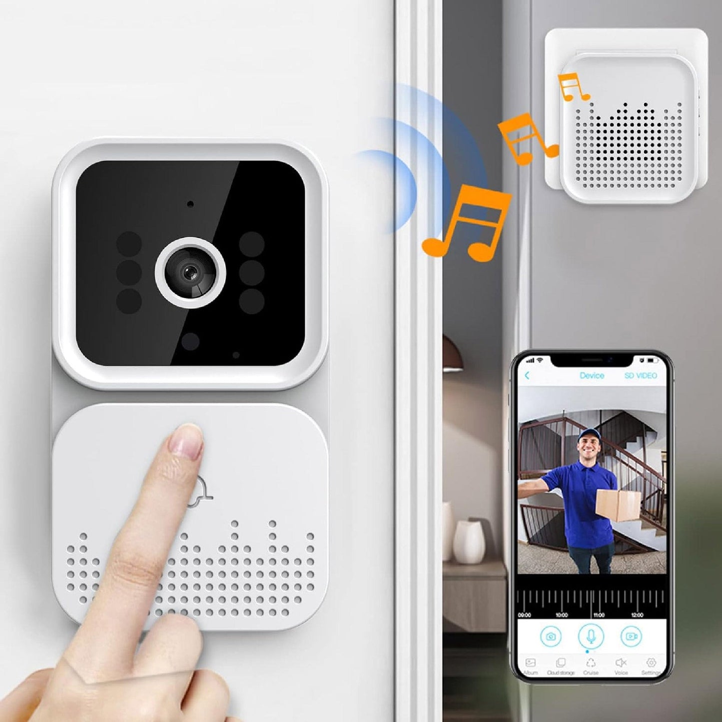 Timbre Electrónico Inalámbrico - Wifi con Cámara