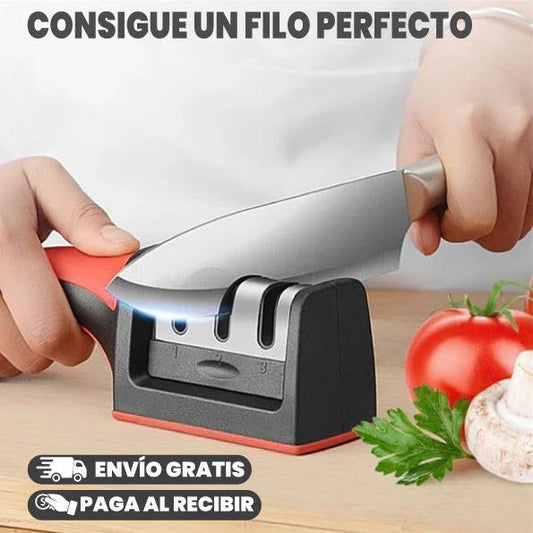 AFILADOR DE CUCHILLOS Y TIJERAS 3 EN 1 ➕ ¡CUCHILLO Y PELAPAPA DE REGALO! 🎁🍴